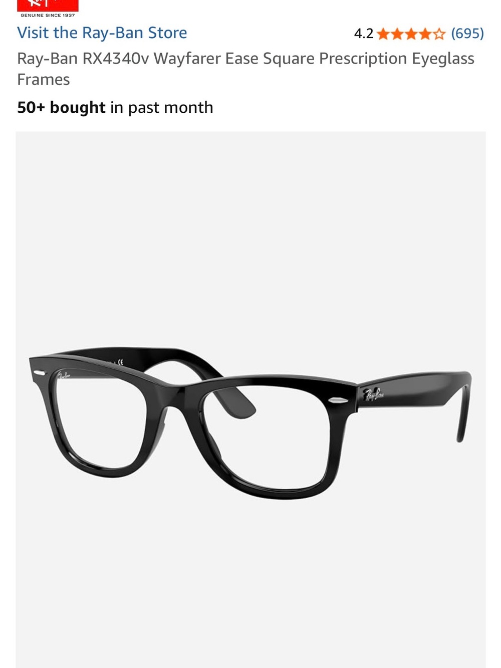 Ray-Ban Wayfarer Ease Square RX4340